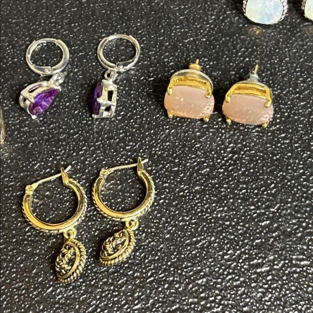 Bundle 14 Pairs Fashion Earrings Lot Gold Silver Pearl Rhinestone